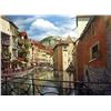 Image 1 : (ART) "A Beautiful Morning Along The Annecy Canal, France" - Original (WA7123-24) (48-DR776)