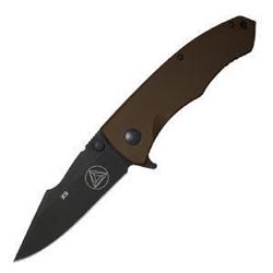 _NEW!_ X9 Flipper, Bronze Titanium, Black DLC Plain Blade MNA-CEX9BZ