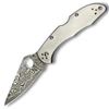 Image 1 : _NEW!_ Delica4, Titanium Handle, Drop-Point Damascus Plain 716104000852