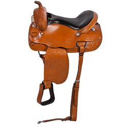 _NEW!_ New Leather Comfortable Pleasure Trail Horse Saddle 17 [8170] FREE SHIPPING!