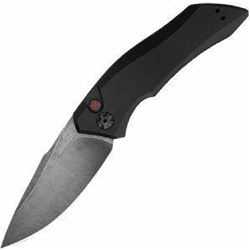 !NEW! Launch 1 OTS Automatic, Black Handle, Blackwash Plain w/Clip 087171039534