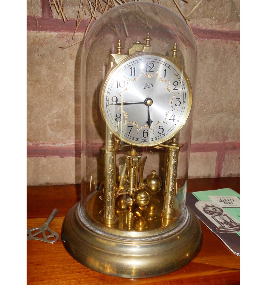 Schatz Glass Dome Anniversary Clock