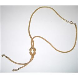 Gold Colored Knot Necklace