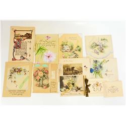 LOT OF 11 VINTAGE 1920S-1930S GREETING CARDS