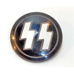 GERMAN NAZI WAFFEN SS ENAMELED RUNIC BADGE
