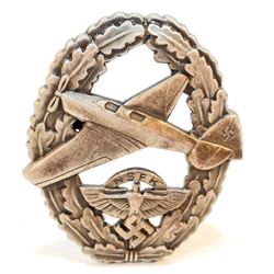 GERMAN NAZI NSFK/DLV GLIDER PILOTS BADGE