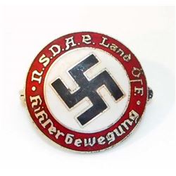 GERMAN NAZI AUSTRIAN NSDAP ENAMELED PARTY BADGE
