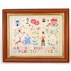 Image 1 : C. 1960S ALPHABET CROSS STITCH SAMPLER - FRAMED