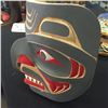 Image 3 : EMIL THIBERT, SALTEAUX NATION, SHARK MASK 10.5" H X 10" W