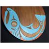 Image 2 : PETER GONG, "SALMON- COPPER MOON" PANEL 19.5" DIAMETER