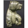 Image 2 : AURELIO (WHITEWOLF) SOAPSTONE SITTING BEAR CARVING 12" H X 8" W