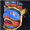 Image 2 : EMIL THIBERT, SALTEAUX NATION, KOMOKWA KING OF THE SEA MASK WITH ABALONE ACCENT 20.5" H X 15" W