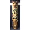 Image 1 : STAN GREENE, TWO FIGURE TOTEM POLE 118" H X 26" W X 16" D