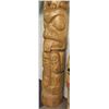 Image 5 : TWO FIGURE TOTEM, "EAGLE, BEAVER, COPPER" 107" H X 76" W