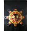 Image 1 : TIM ALFRED, KWAKIUTL, SUN MASK WITH COPPER AND ABALONE ACCENTS, 38" H X 38" W X 7" D