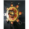 Image 3 : TIM ALFRED, KWAKIUTL, SUN MASK WITH COPPER AND ABALONE ACCENTS, 38" H X 38" W X 7" D