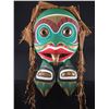 Image 1 : PATRICK AMOS, NUU-CHAH-NULTH, "FROG MASK", WITH COPPER AND CEDAR BARK ACCENTS 23" H X 14" W