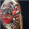Image 2 : PATRICK AMOS, NUU-CHAH-NULTH, "KILLER WHALE" MOON MASK, WITH CEDAR BARK 15" DIAMETER