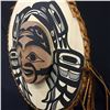 Image 3 : PATRICK AMOS, NUU-CHAH-NULTH, "RAVEN MOON" MASK, WITH CEDAR BARK 15" DIAMETER