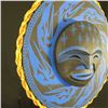 Image 2 : PATRICK AMOS, NUU-CHAH-NULTH, "RAVENS" MOON MASK, WITH CEDAR BARK 15" DIAMETER