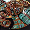 Image 3 : JACOB LEWIS, COAST SALISH "BIRDS SURROUNDING THE SUN ECLIPSE" HEAVILY INLAID WITH 102 ABALONE