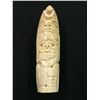 Image 2 : MARINE IVORY KILLER WHALE TOOTH WITH GOLD AND CORAL INLAY 6.25" L X 1.75" DIAMETER