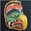 Image 3 : RYAN MORIN, CREE, EAGLE MASK 14" H X 11" W X 10" D RYAN'S ARTWORK IS HEAVILY INSPIRED BY NORTH WEST