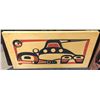 Image 1 : NORTHWEST COAST CARVED YELLOW CEDAR PANEL WITH KILLER WHALE DESIGN 43" W X 23" H