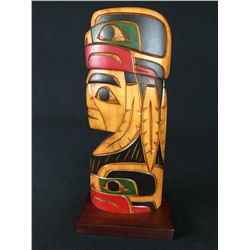 RICHARD KRAWCHUK, SQUAMISH, 12" EAGLE CHIEF TOTEM ON BASE