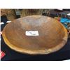 Image 1 : LARGE, HEAVY WOODEN BOWL 24" DIAMETER