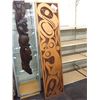 Image 1 : LARGE SANDBLASTED KILLER WHALE AND EAGLE PANEL 83" H X 19.5 W  X 1.5 D