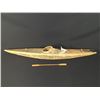 Image 1 : INUIT KAYAK WITH SPEARS 40" L X 7" H ATTRIBUTED TO ARTIST:  H. PAOLIKNAK