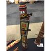 Image 2 : TLINGIT TOTEM CARVED WITH FIVE FIGURES 39" H X 4.5" W