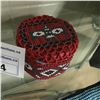 Image 2 : BEADED BASKET WITH THUNDERBIRD DESIGN 5" DIAMETER 3.5" HIGH