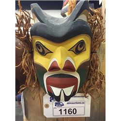 TREVOR HUNT, FT. RUPERT, KWAKIUTL "MARTIN" MASK 9" H X 6" W