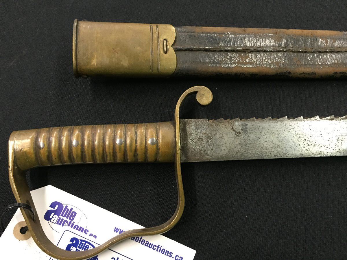 BRITISH 1856 PATTERN PIONEERS SHORT SWORD, SAW BACK PATTERN MADE BY ...