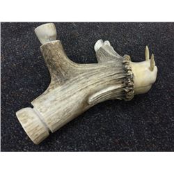 WALRUS CARVED FROM ANIMAL HORN, INUIT STYLE, 9"L  6"W