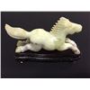 Image 1 : JADE HORSE FIGURINE WITH STAND & DISPLAY BOX 7L X 3.5H"
