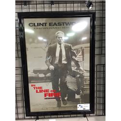 "IN THE LINE OF FIRE" CAST SIGNED ORIGINAL MOVIE POSTER SIGNED BY CLINT EASTWOOD, JOHN