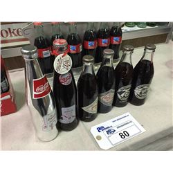 LOT OF 6 COLLECTABLE COCA-COLA BOTTLES INCLUDING "THE COLLECTOR'S CLUB INTERNATIONAL",