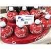 Image 2 : LOT OF 17 COCA-COLA HOLIDAY BALLS WITH DISPLAY