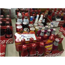 LARGE COLLECTION OF COCA-COLA CANS & BOTTLES INCLUDING: 1984 OLYMPICS, ALUMINUM SET & MORE