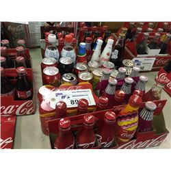 LARGE COLLECTION OF COCA-COLA CANS & BOTTLES INCLUDING: 1984 OLYMPICS, ALUMINUM SET & MORE