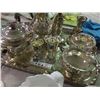 Image 3 : 6 PIECE SILVER PLATE TEA SET WITH TRAY AND PAIR OF SILVER PLATED CANDLE HOLDERS