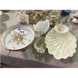 COLLECTION OF: HAND PAINTED PORCELAIN AND ROYAL WINTON SERVING TRAYS