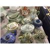 Image 3 : COLLECTION OF: HAND PAINTED TEA POTS, WEDGEWOOD, AND MORE