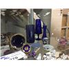 Image 3 : SHELF LOT OF CRYSTAL AND GLASS COLLECTABLES, INCL. SWAROVSKI