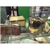 Image 2 : SHELF LOT OF COLLECTABLE SMALLS INCL. SCOTLAND JAZZ CLUB COIN PURSE, OPIUM BOTTLE, MINITURE BABY