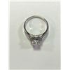 Image 2 : ONE 14KT WHITE GOLD LADIES DIAMOND ENGAGEMENT RING, SET WITH ONE 1.01 CT MODIFIED BRILLIANT CUT