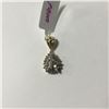 Image 1 : ONE 10KT YELLOW GOLD AND RHODIUM FINISH DIAMOND SET PENDANT WITH 27 DIAMONDS, APPROX 0.75CARAT